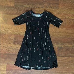 LuLaRoe Black and White A-line Casual Dress